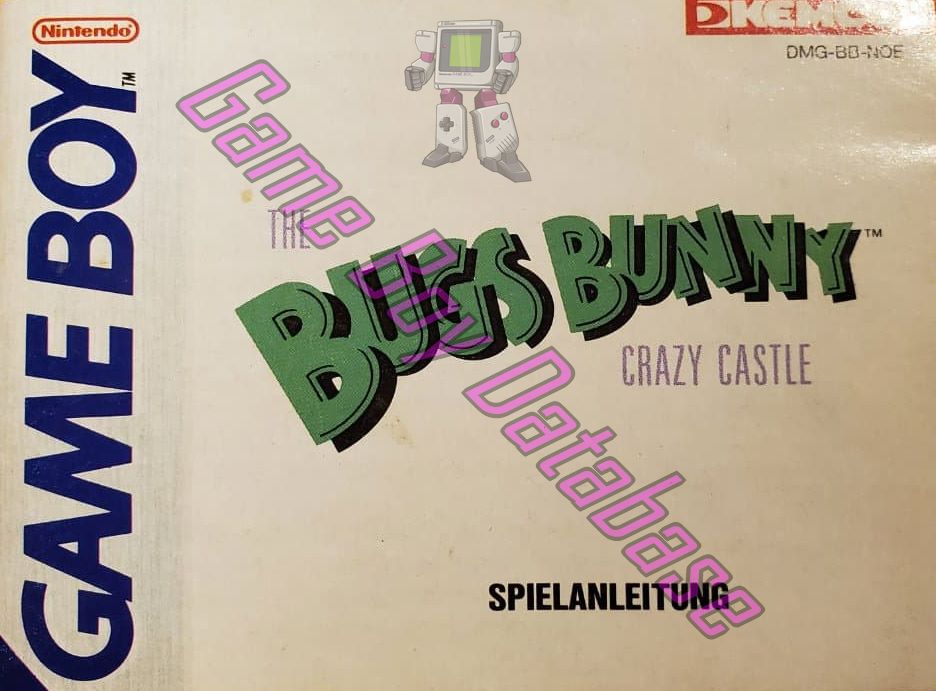 Bugs Bunny the Crazy Castle NOE Front of the booklet