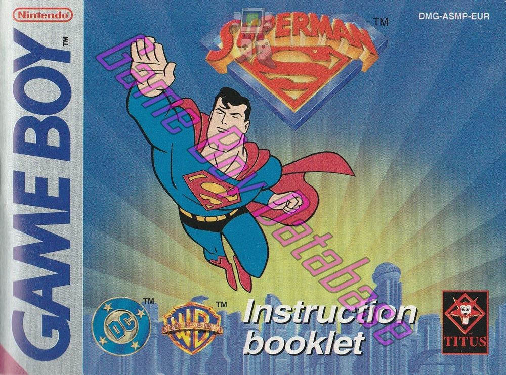 Superman EUR-1 Front of the booklet