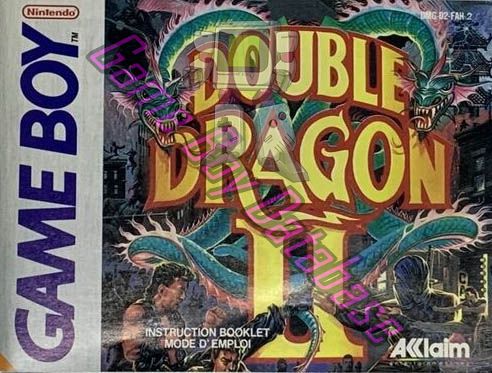 Double Dragon II FAH-2 Front of the booklet