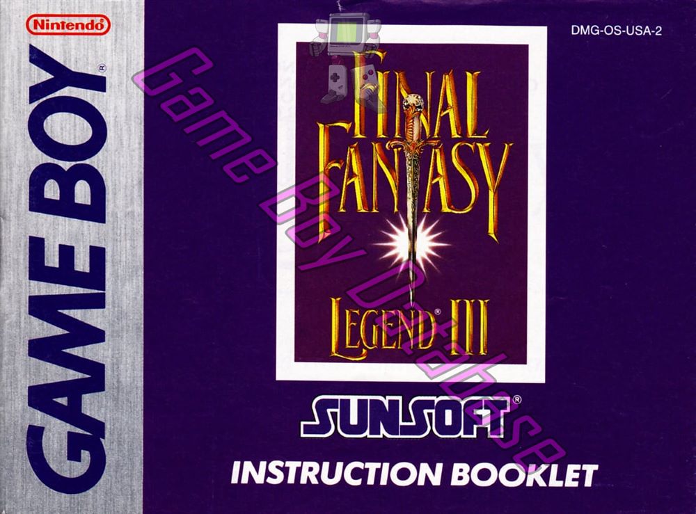 Final Fantasy Legend III USA-2 Front of the booklet