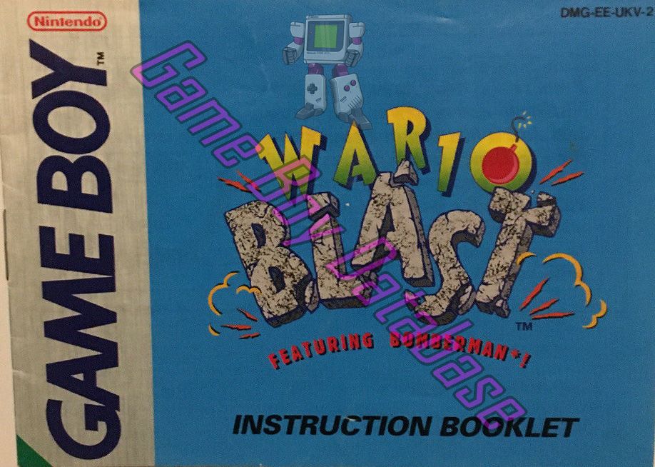 Wario Blast Featuring Bomberman! UKV-1 Front of the booklet