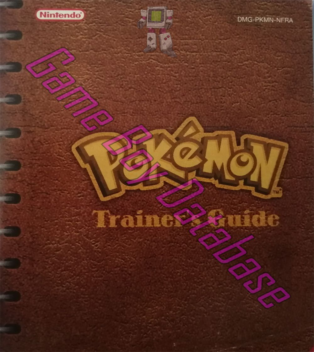 Pokemon Version Rouge NFRA-4 Front of the booklet