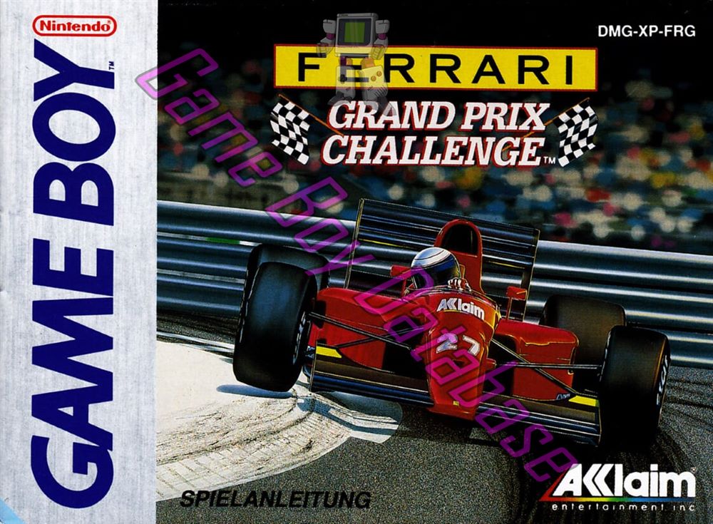 Ferrari Grand Prix Challenge FRG Front of the booklet