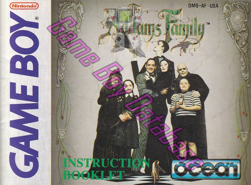 Addams Family (the) USA Front of the booklet