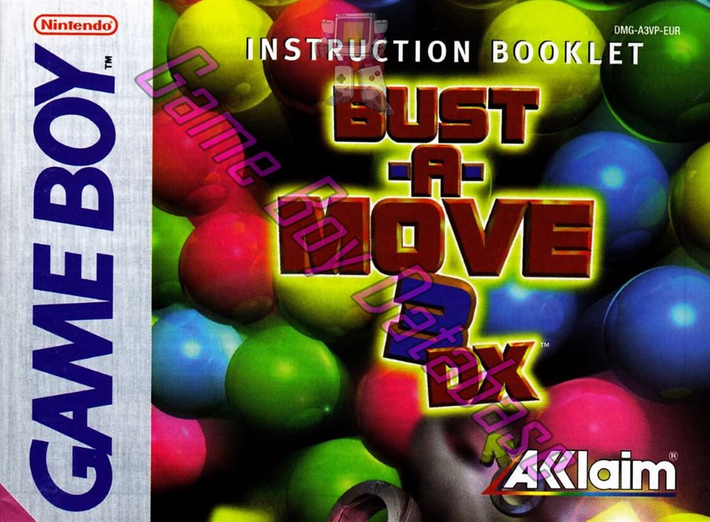 Bust-a-Move 3 DX EUR Front of the booklet