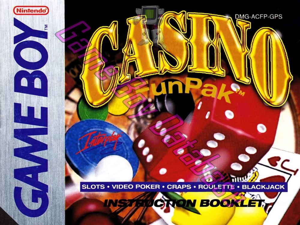 Casino Fun Pak GPS Front of the booklet