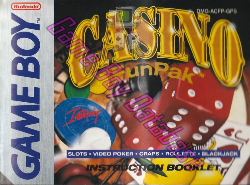 Casino Fun Pak GPS-1 Front of the booklet