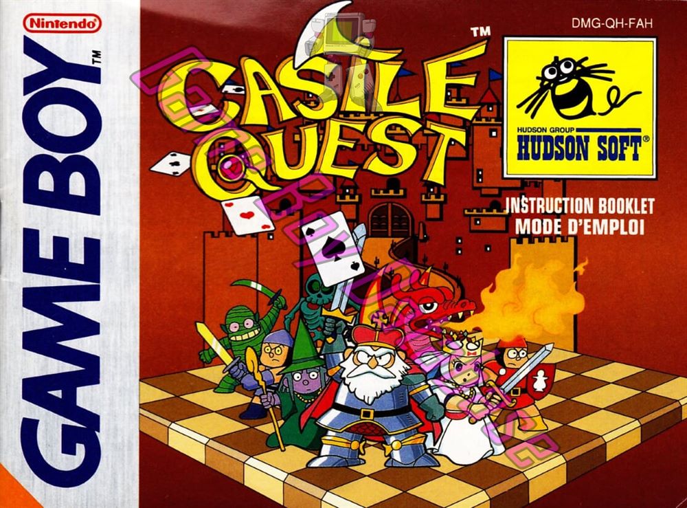 Castle Quest FAH Front of the booklet