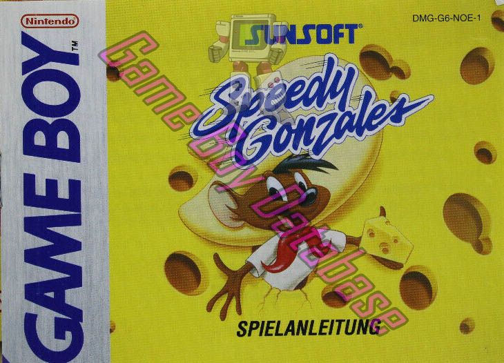 Speedy Gonzales NOE-1 Front of the booklet