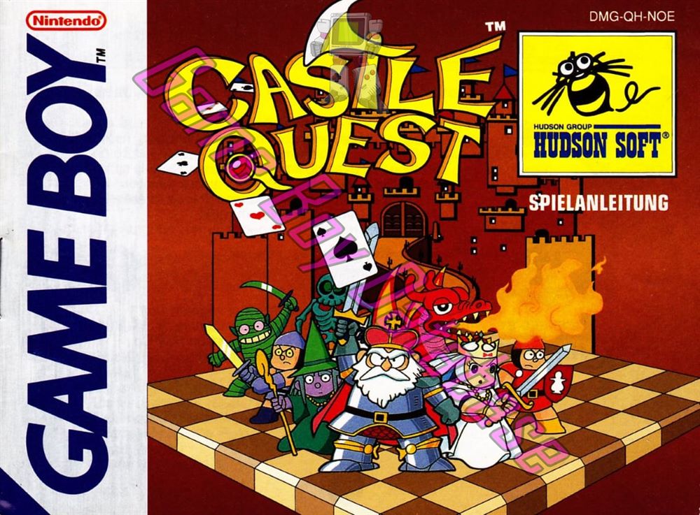 Castle Quest NOE Front of the booklet