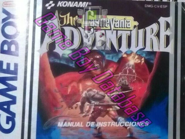 Castlevania the Adventure ESP Front of the booklet