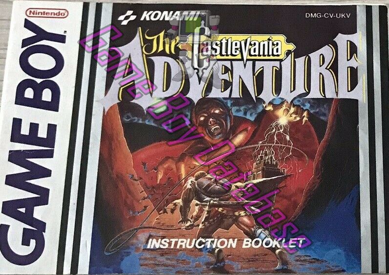 Castlevania the Adventure UKV Front of the booklet