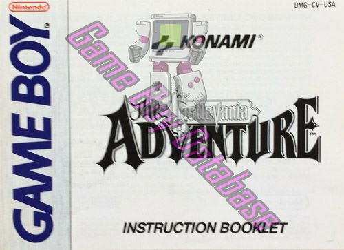 Castlevania the Adventure USA Front of the booklet