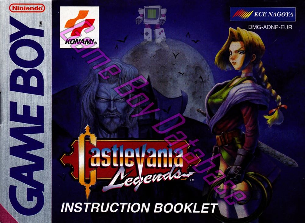 Castlevania Legends EUR Front of the booklet