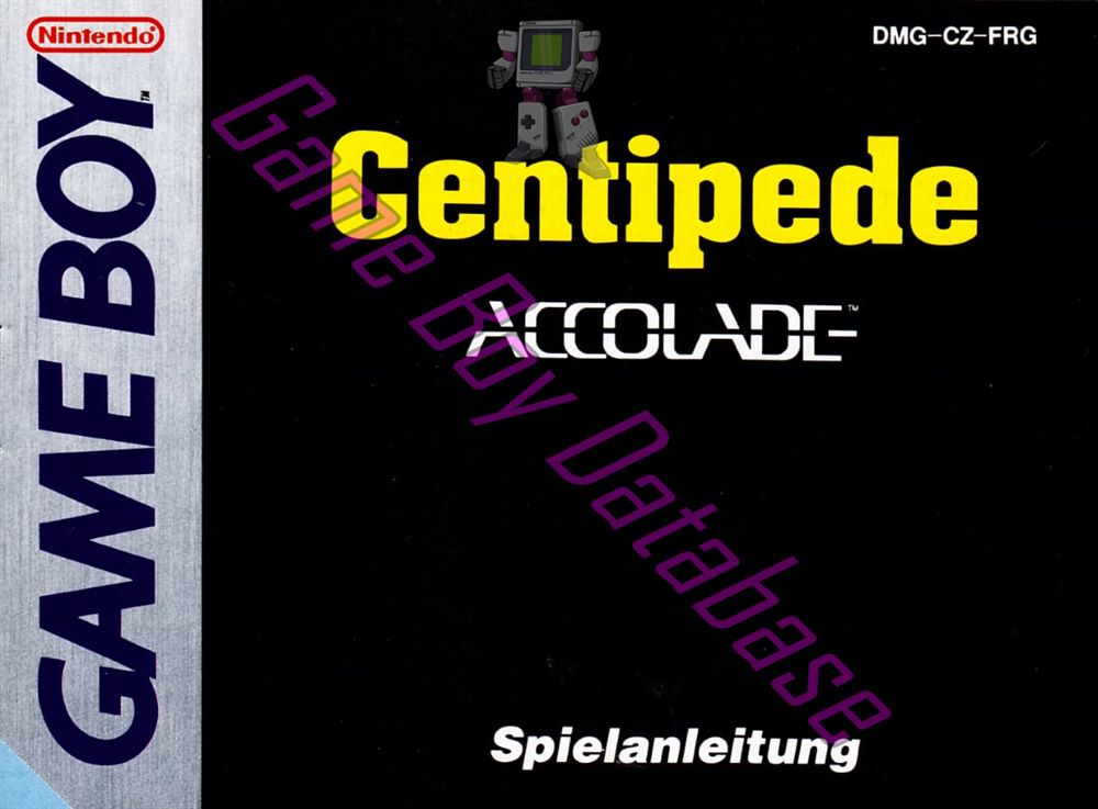 Centipede FRG Front of the booklet