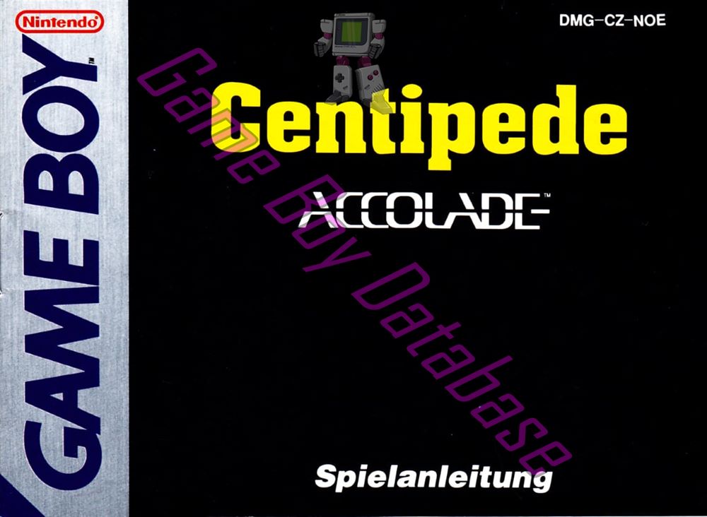 Centipede NOE Front of the booklet