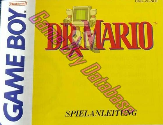 Dr. Mario NOE-1 Front of the booklet