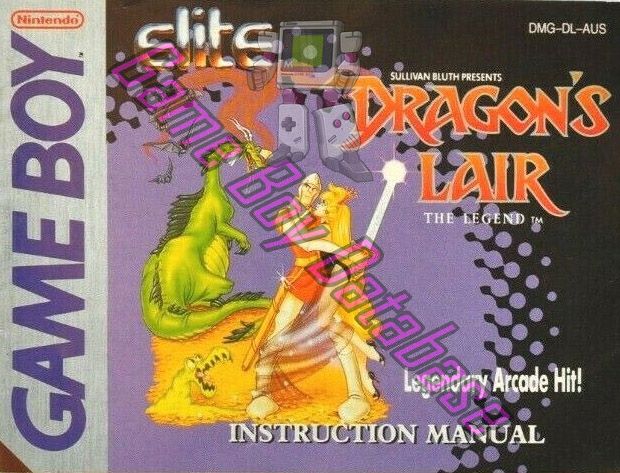 Dragon's Lair the Legend (Sullivan Bluth Presents) AUS Front of the booklet