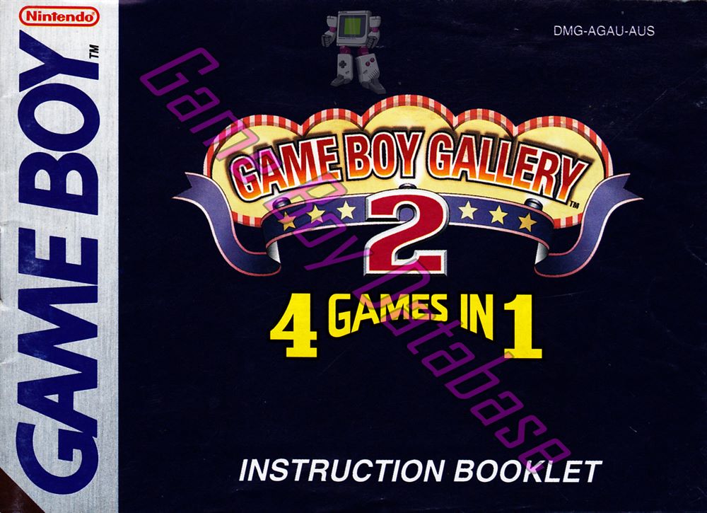 Game Boy Gallery 2 AUS Front of the booklet