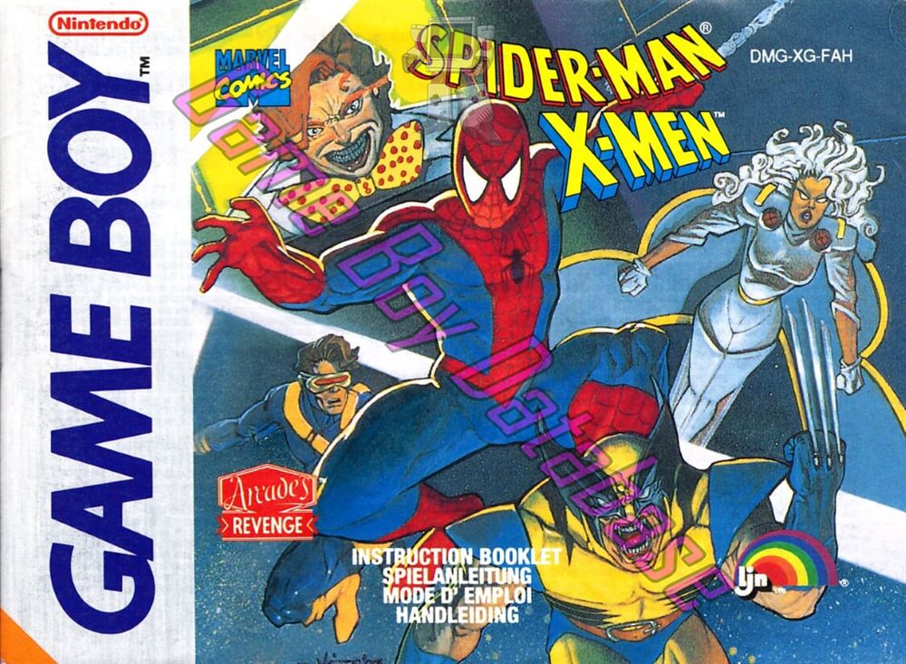 Spider-Man X-Men FAH-1 Front of the booklet