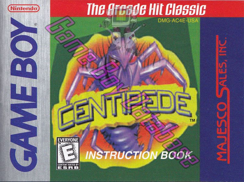 Centipede (Majesco reissue) USA Front of the booklet