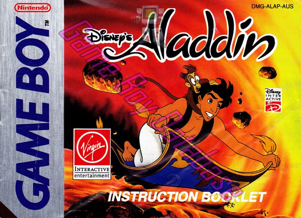 Aladdin (Disney's) AUS Front of the booklet