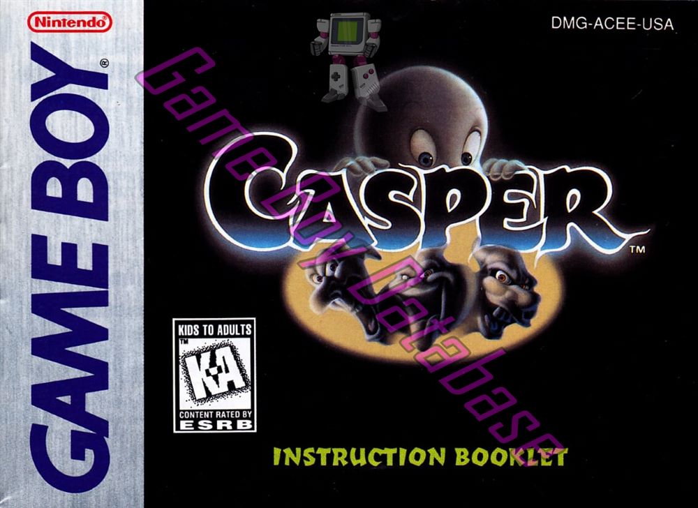 Casper USA Front of the booklet