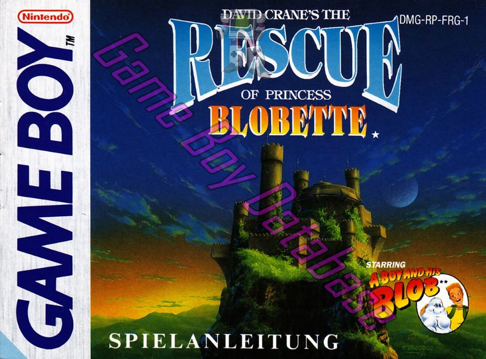 Rescue of Princess Blobette (David Crane's the) FRG-1 Front of the booklet