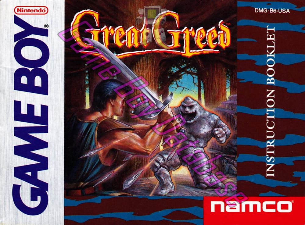 Great Greed USA Front of the booklet