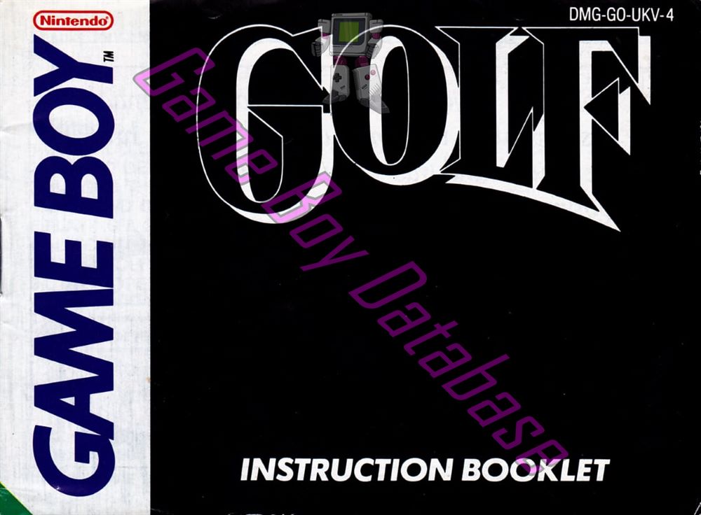 Golf UKV-1 Front of the booklet