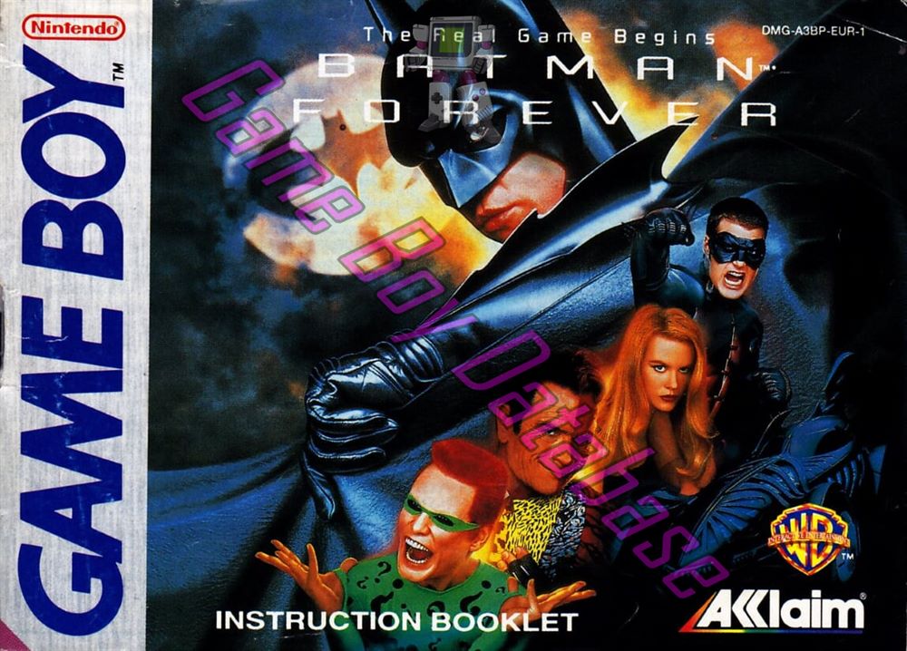 Batman Forever EUR Front of the booklet