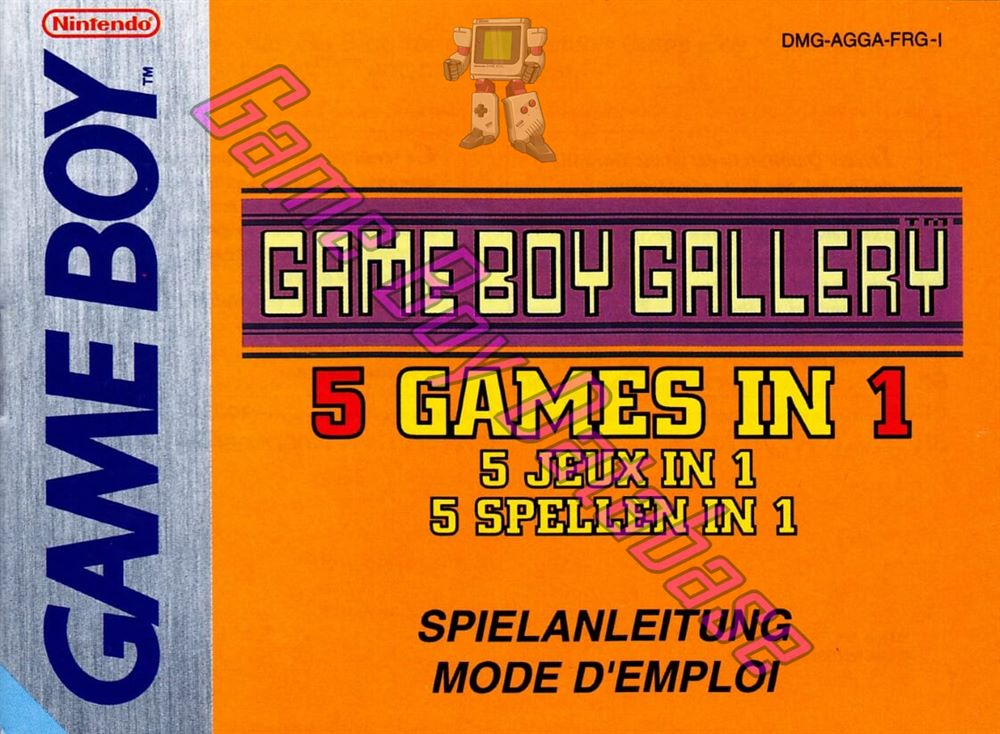 Game Boy Gallery 5 in 1 FRG-1 Front of the booklet