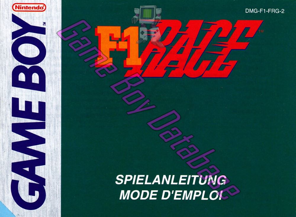 F-1 Race FRG-2 Front of the booklet