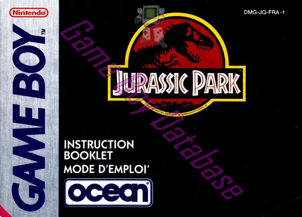 Jurassic Park FRA Front of the booklet