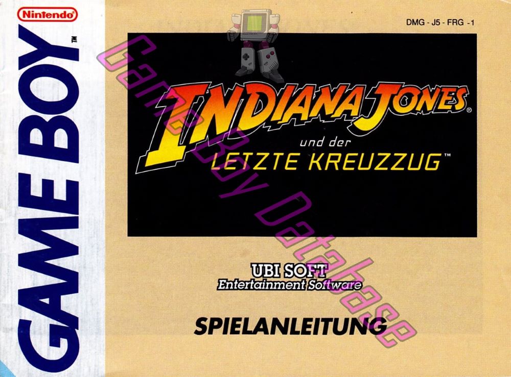 Indy Indiana Jones und der Letzte Kreuzzug FRG-2 Front of the booklet