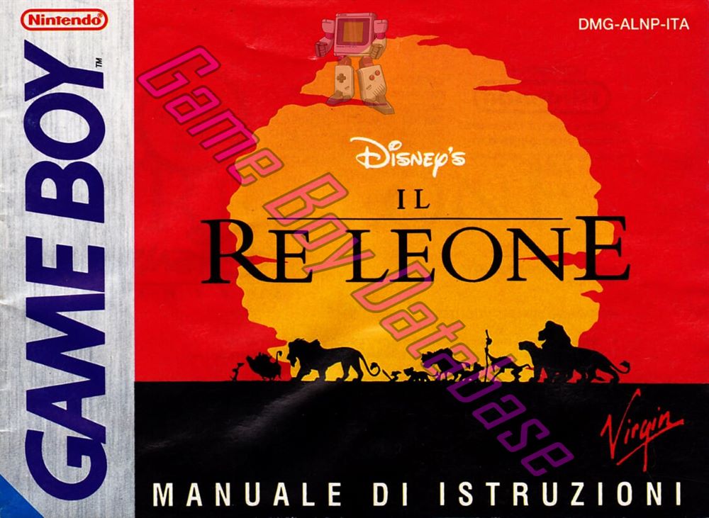 Re Leone (Disney Il) ITA Front of the booklet