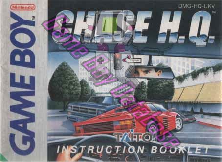 Chase H.Q. UKV Front of the booklet