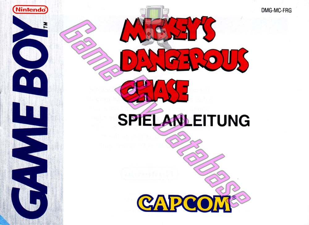 Mickey Mouse dangerous chase FRG Front of the booklet