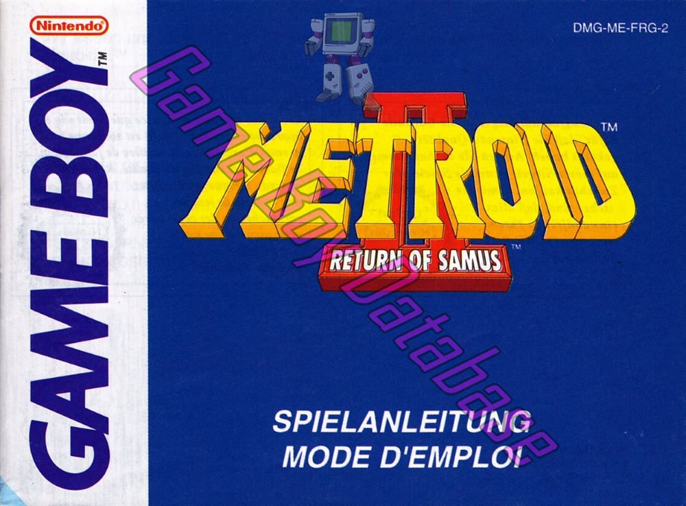 Metroid II Return of Samus FRG-2 Front of the booklet