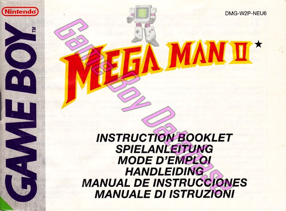 Mega Man II NEU6-1 Front of the booklet