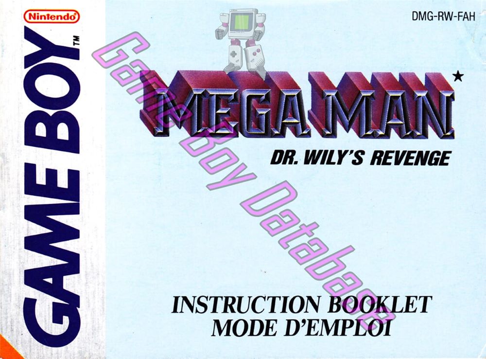 Mega Man Dr. Wily's Revenge FAH Front of the booklet