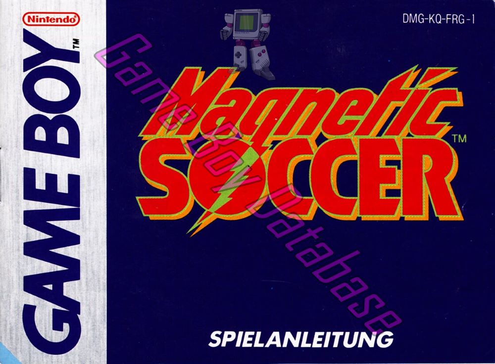 Magnetic Soccer FRG-1 Front of the booklet