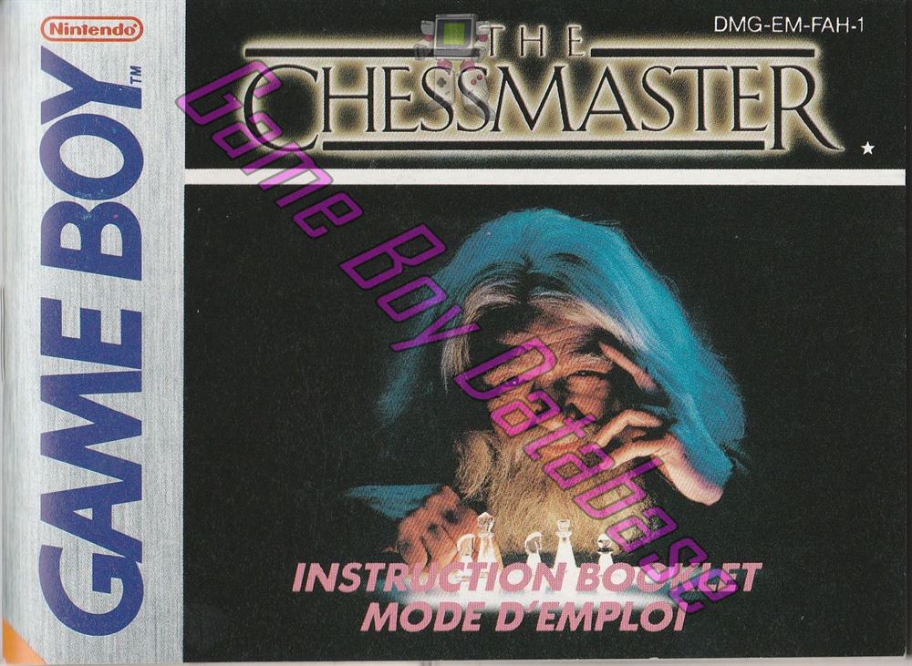 Chessmaster (the) FAH-1 Front of the booklet