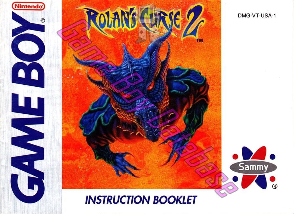 Rolan's Curse II USA-1 Front of the booklet