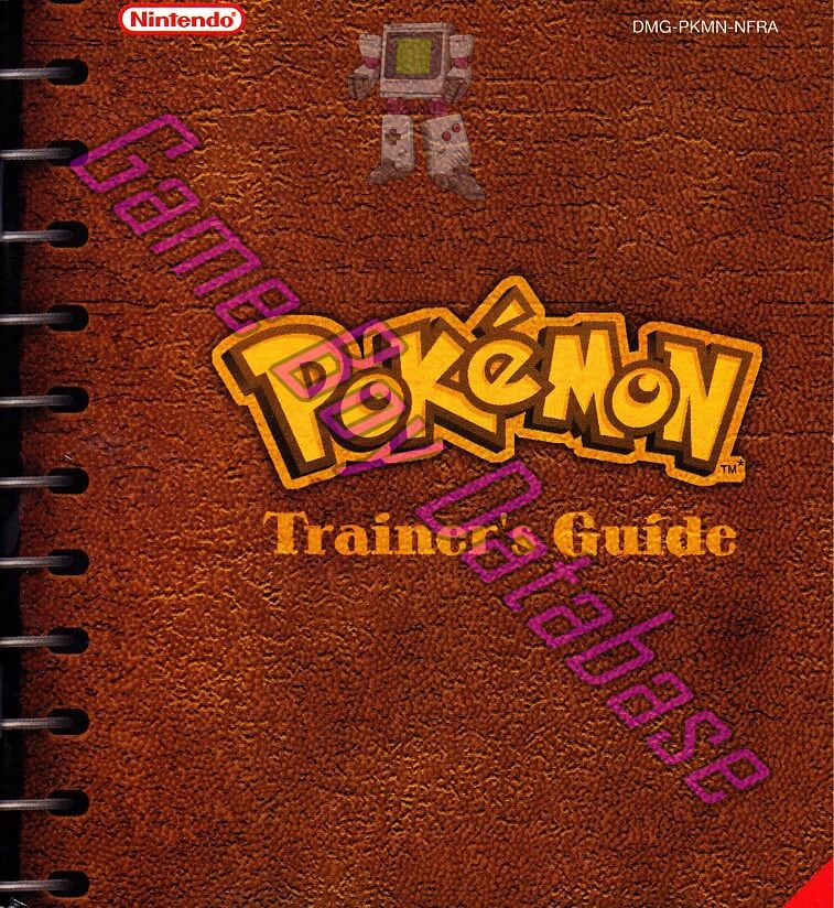 Pokemon Version bleue NFRA Front of the booklet