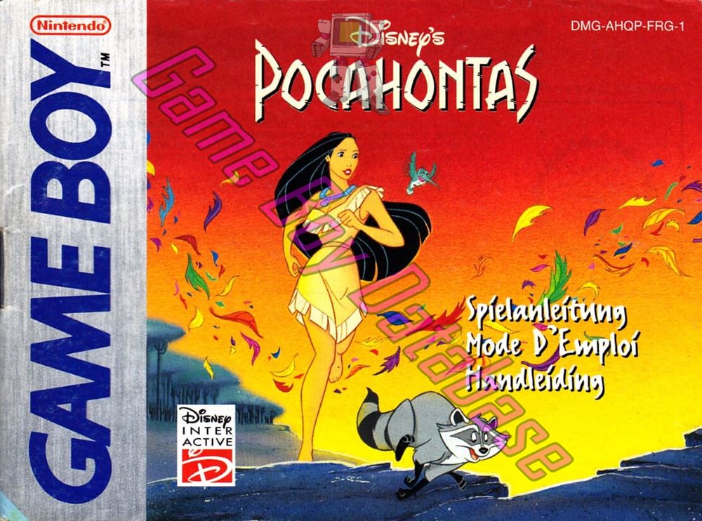 Pocahontas (Disney's) FRG Front of the booklet