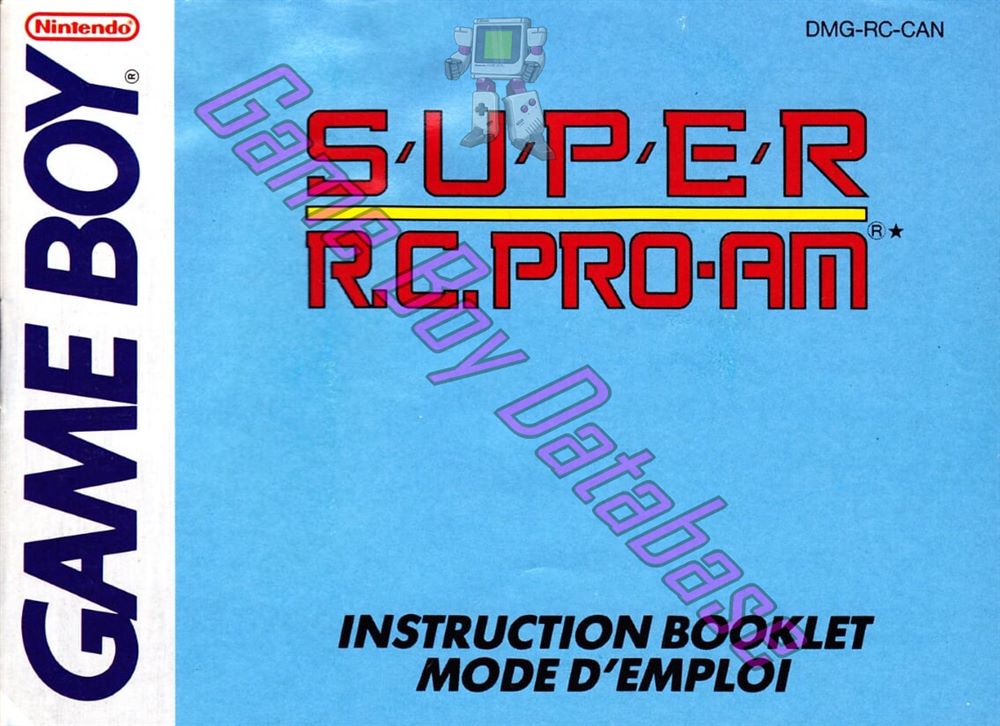 Super R.C. Pro-Am CAN Front of the booklet