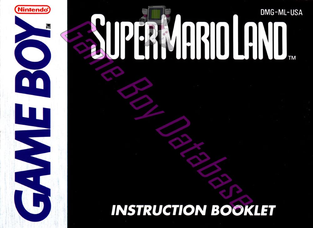 Super Mario Land USA Front of the booklet