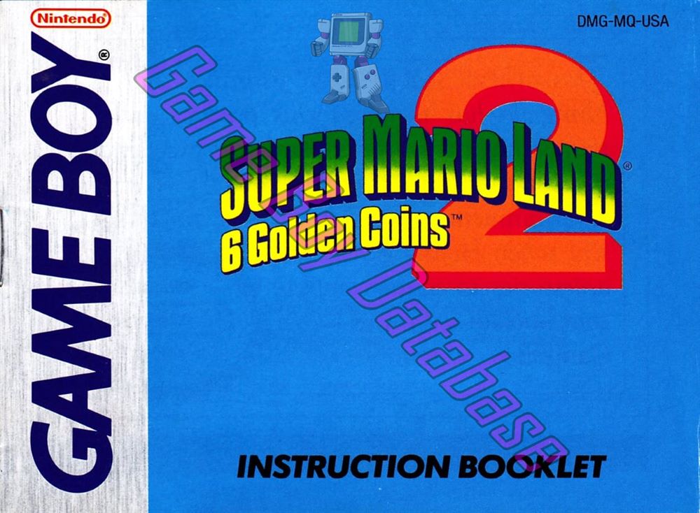 Super Mario Land 2: 6 Golden Coins  USA Front of the booklet