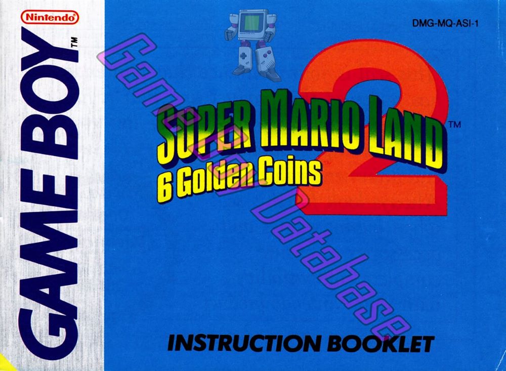 Super Mario Land 2: 6 Golden Coins  ASI-1 Front of the booklet